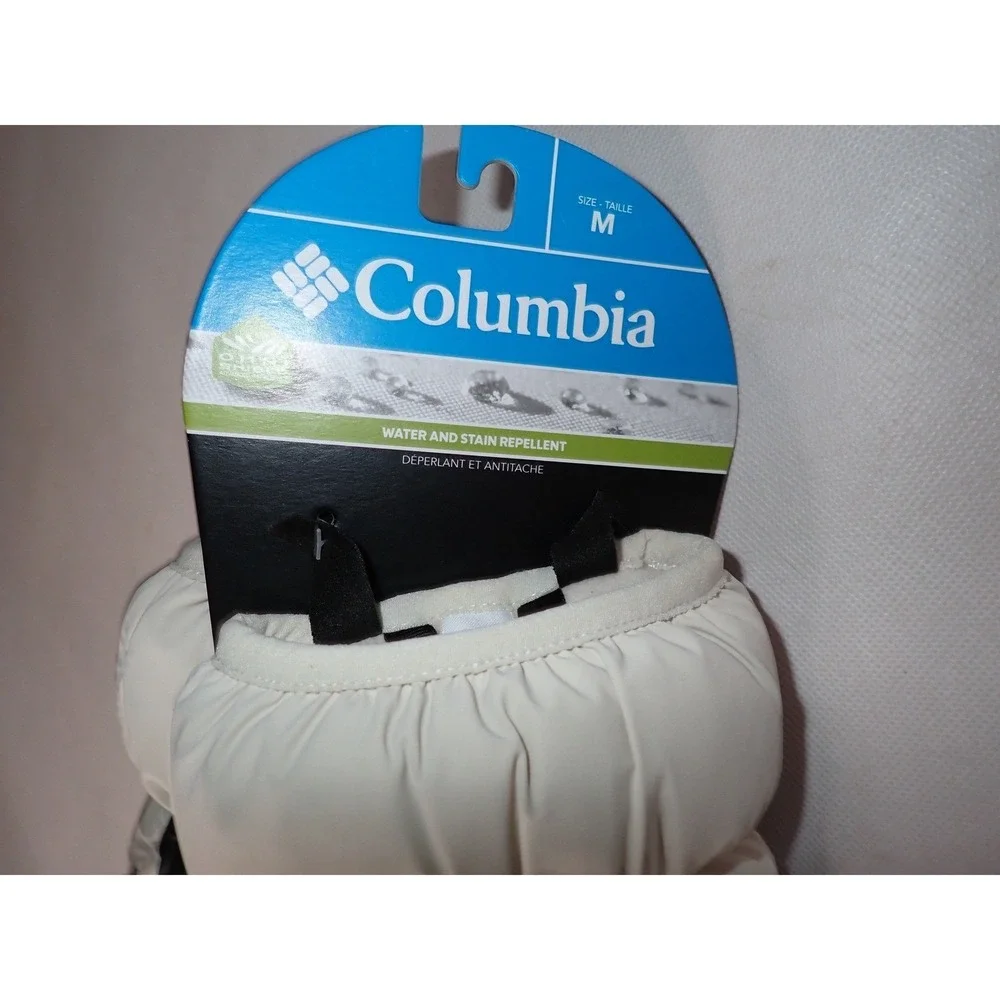 Columbia Womens Amaze Puff Puffer Mittens Chalk White Insulated Winter Size M